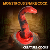 Creature Cocks King Cobra Silicone Dildo – Large Textured 12 Inch Silicone Dildo Fantasy Dongs
